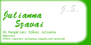 julianna szavai business card
